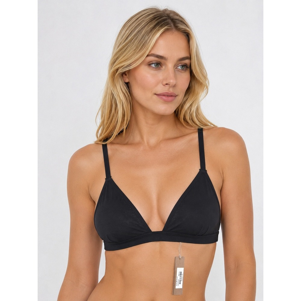 SKIMS Summer Mesh Triangle Bralette Onyx Black Sheer Bra XXS SN-BR-0712